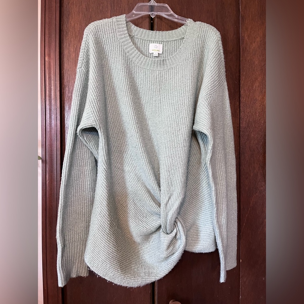 Aerie OFFLINE mint/light green sweater, large, super soft EUC